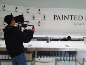 Filming some b roll of Painted Rock Winery